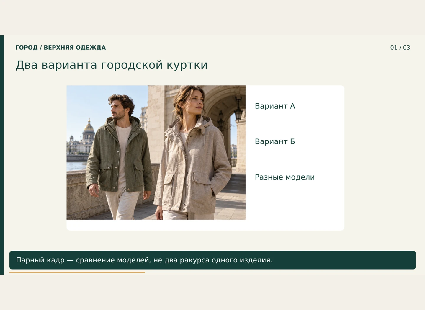 Дождевики: две модели, два силуэта — Помочь сравнить две городские куртки без ложного впечатления, что это разные виды одной вещи.